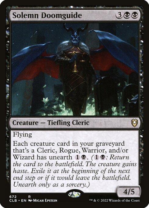 Solemn Doomguide (672) [Commander Legends: Battle for Baldur's Gate]