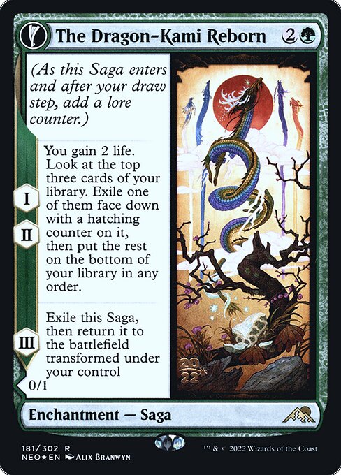 The Dragon-Kami Reborn // Dragon-Kami's Egg (181s) [Kamigawa: Neon Dynasty Promos]