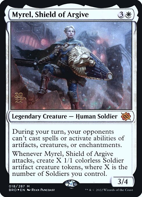 Myrel, Shield of Argive (18s) [The Brothers' War Promos]