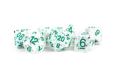 MDG Recycled Rainbow Resin 7 Piece Dice Set image 0