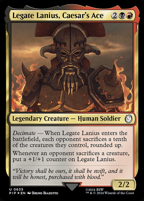 Legate Lanius, Caesar's Ace (635) [Fallout]
