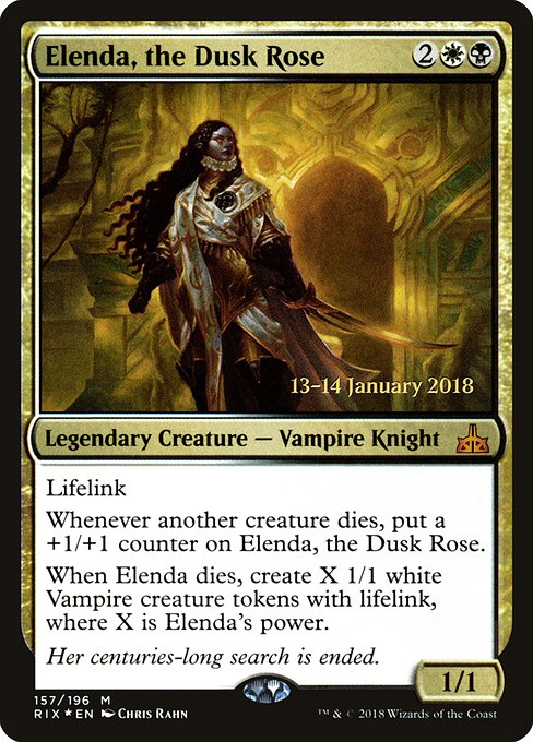 Elenda, the Dusk Rose (157s) [Rivals of Ixalan Promos]