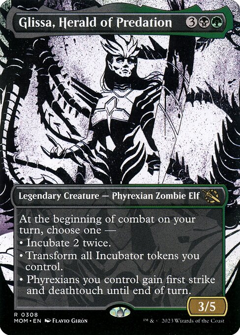 Glissa, Herald of Predation (308) [March of the Machine] [Showcase, Borderless]