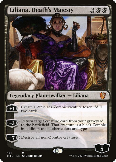 Liliana, Death's Majesty (121) [Midnight Hunt Commander]