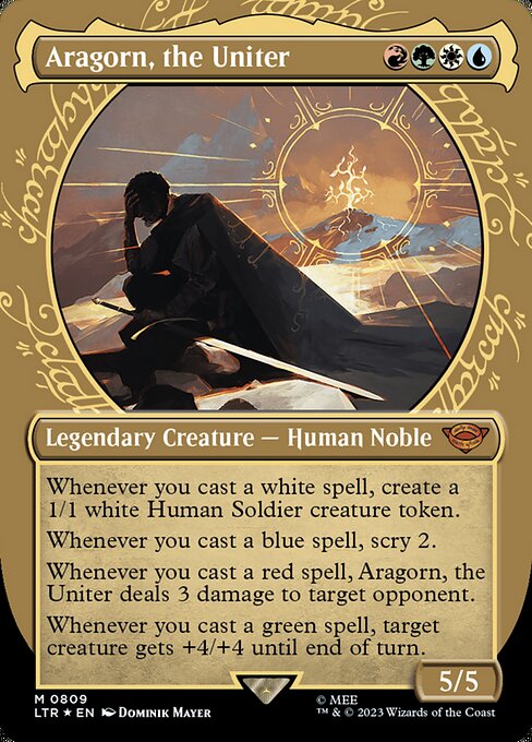 Aragorn, the Uniter (809) [The Lord of the Rings: Tales of Middle-earth] [Showcase, Borderless]