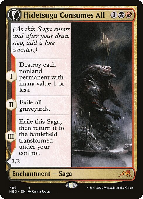 Hidetsugu Consumes All // Vessel of the All-Consuming (486) [Kamigawa: Neon Dynasty] [Extended Art]