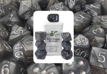 Role 4 Initiative Steel Dragon Shimmer Set of 7 image 0