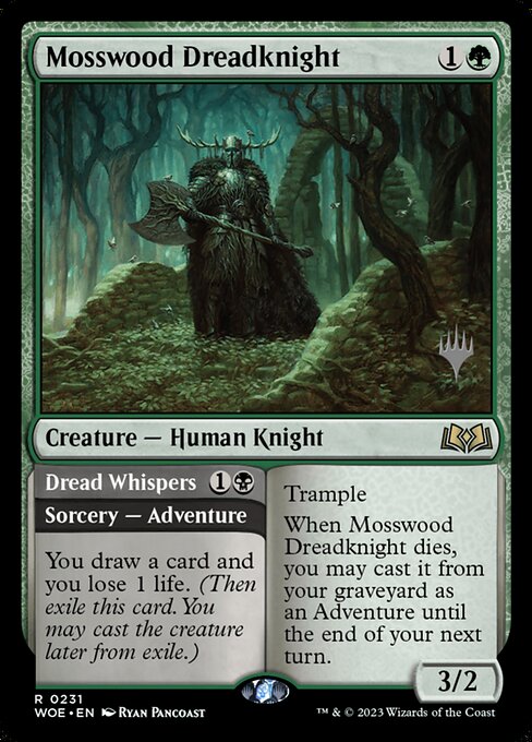 Mosswood Dreadknight // Dread Whispers (231p) [Wilds of Eldraine Promos]
