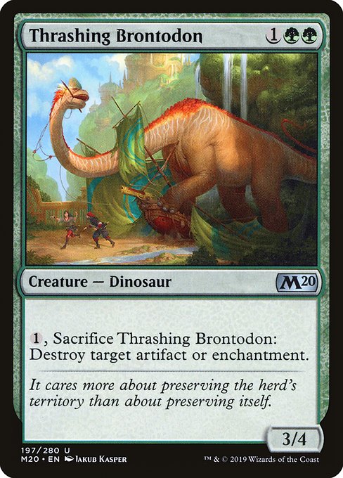 Thrashing Brontodon (197) [Core Set 2020]