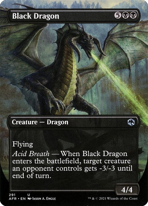 Black Dragon (291) [Adventures in the Forgotten Realms] [Borderless]
