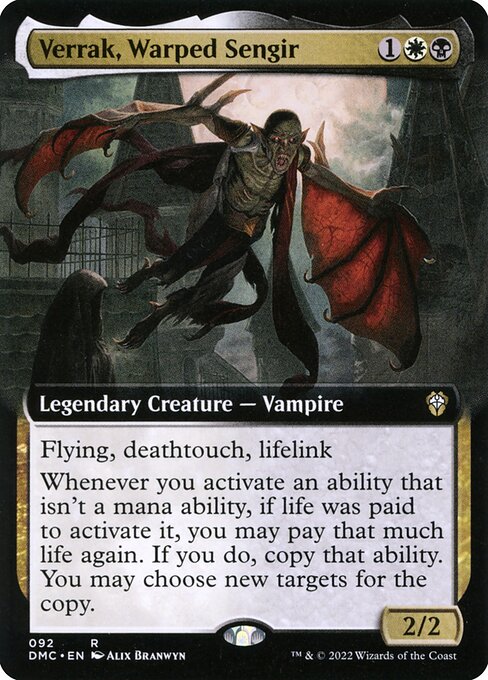 Verrak, Warped Sengir (92) [Dominaria United Commander] [Extended Art]