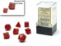 CHX20504 Mini Ruby Red/Gold Glitter 7PC image 0