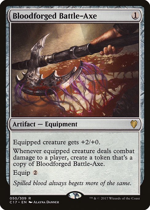 Bloodforged Battle-Axe (50) [Commander 2017]