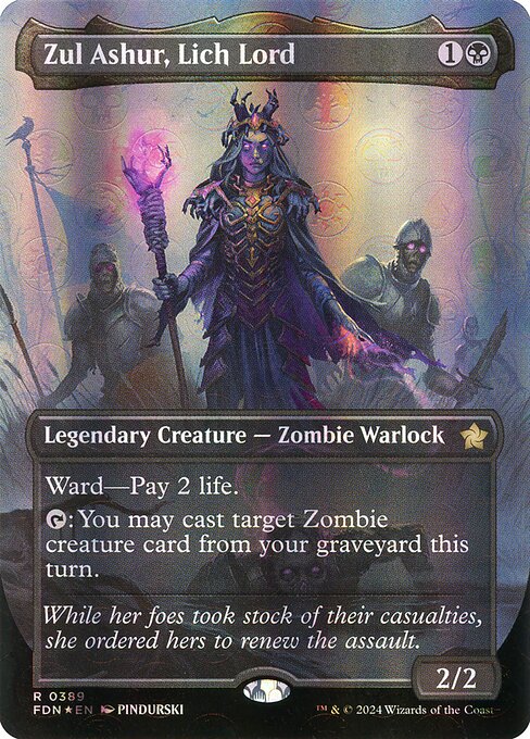Zul Ashur, Lich Lord (Borderless) (Mana Foil) (389) [Foundations]