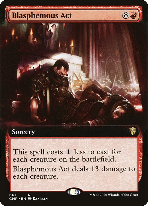 Blasphemous Act (661) [Commander Legends] [Extended Art]