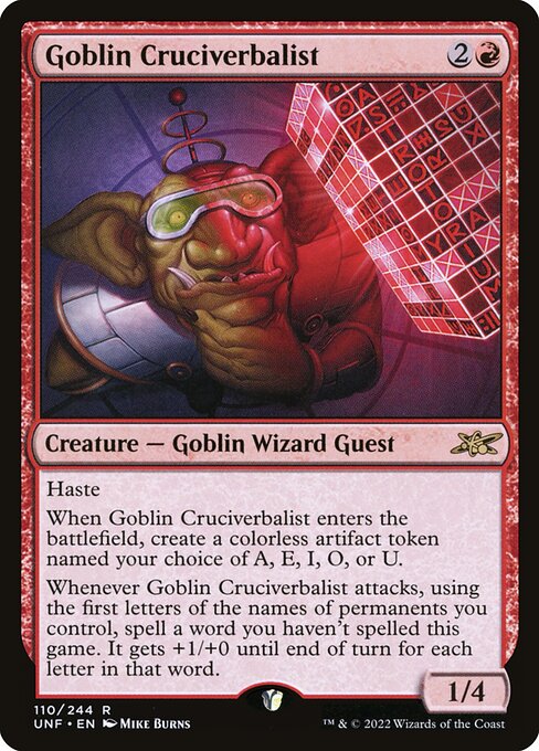 Goblin Cruciverbalist (110) [Unfinity]