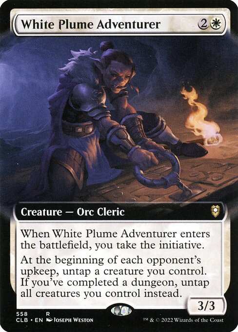 White Plume Adventurer (558) [Commander Legends: Battle for Baldur's Gate] [Extended Art]
