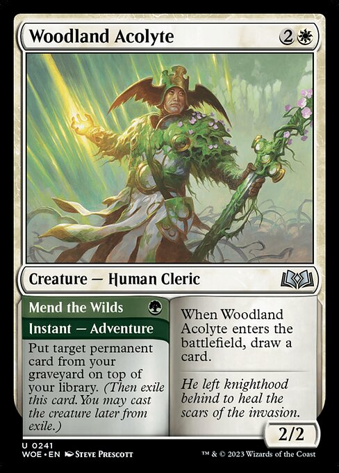 Woodland Acolyte // Mend the Wilds (241) [Wilds of Eldraine]