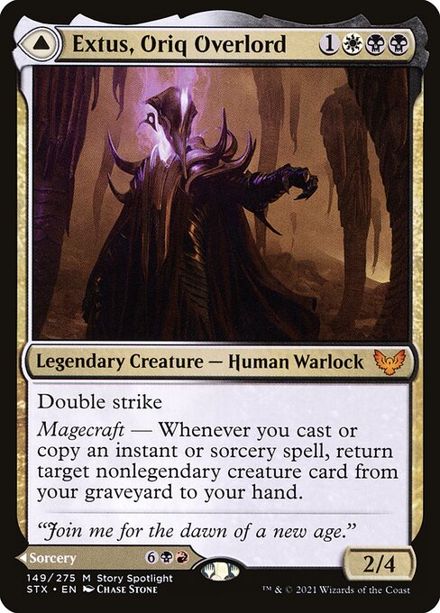 Extus, Oriq Overlord // Awaken the Blood Avatar (149) [Strixhaven: School of Mages]