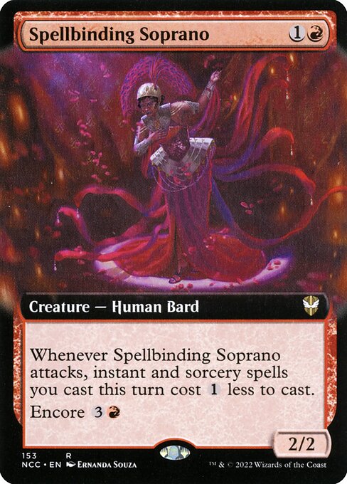 Spellbinding Soprano (153) [New Capenna Commander] [Extended Art]