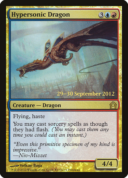 Hypersonic Dragon (170★) [Return to Ravnica Promos]