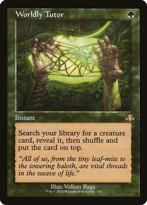 Worldly Tutor (353) [Dominaria Remastered]