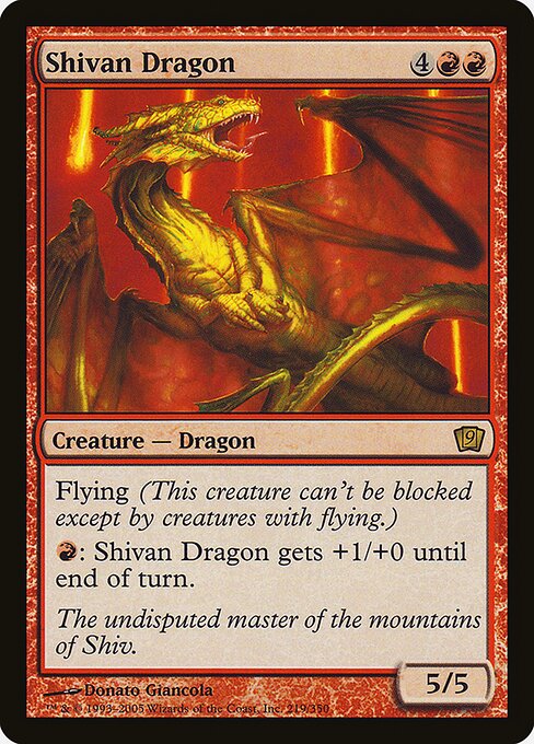 Shivan Dragon (219★) [Ninth Edition]