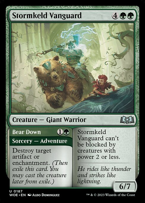 Stormkeld Vanguard // Bear Down (187) [Wilds of Eldraine]