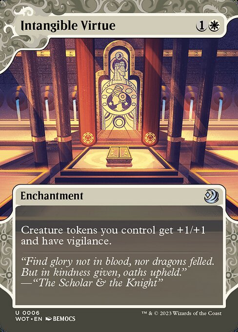 Intangible Virtue (6) [Wilds of Eldraine: Enchanting Tales] [Showcase, Borderless]