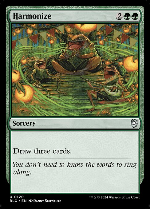 Harmonize (120) [Bloomburrow Commander]