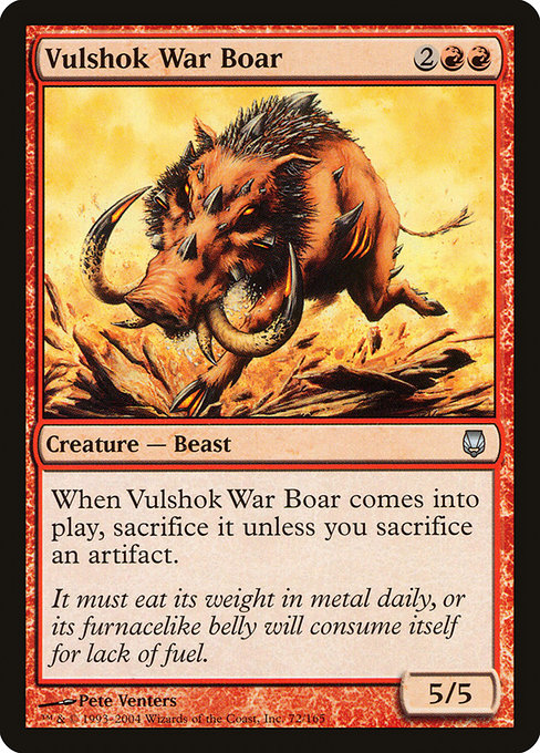 Vulshok War Boar (72) [Darksteel]