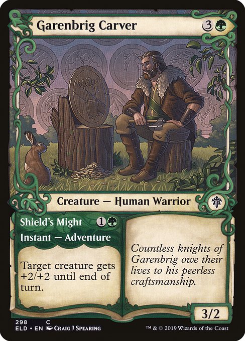 Garenbrig Carver // Shield's Might (298) [Throne of Eldraine] [Showcase]