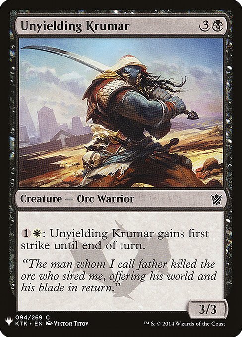 Unyielding Krumar (KTK-94) [The List]