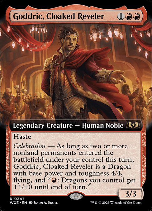 Goddric, Cloaked Reveler (347) [Wilds of Eldraine] [Extended Art]