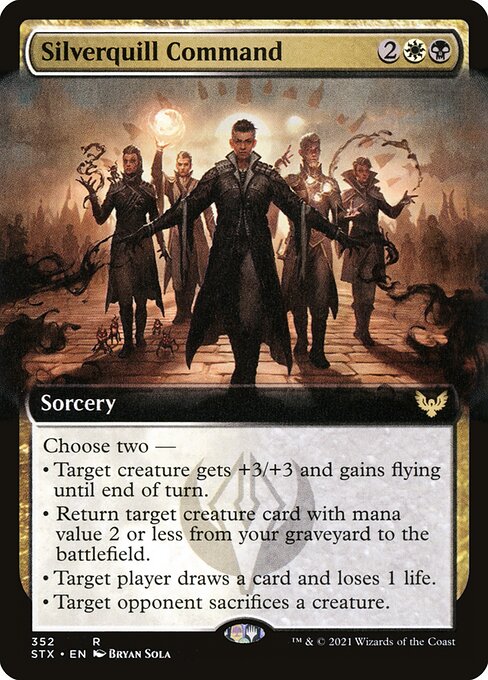 Silverquill Command (352) [Strixhaven: School of Mages] [Extended Art]