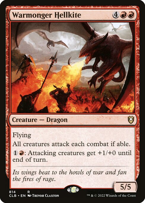 Warmonger Hellkite (814) [Commander Legends: Battle for Baldur's Gate]
