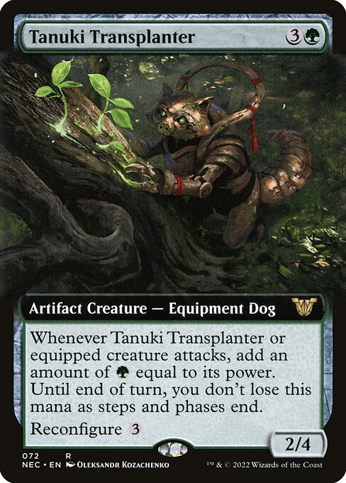 Tanuki Transplanter (72) [Neon Dynasty Commander] [Extended Art]