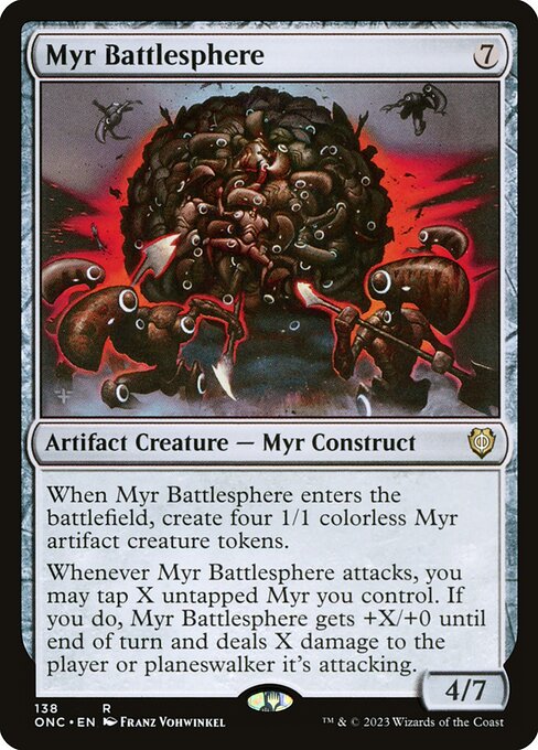 Myr Battlesphere (138) [Phyrexia: All Will Be One Commander]