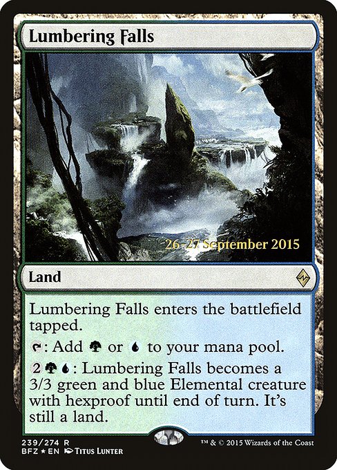 Lumbering Falls (239s) [Battle for Zendikar Promos]
