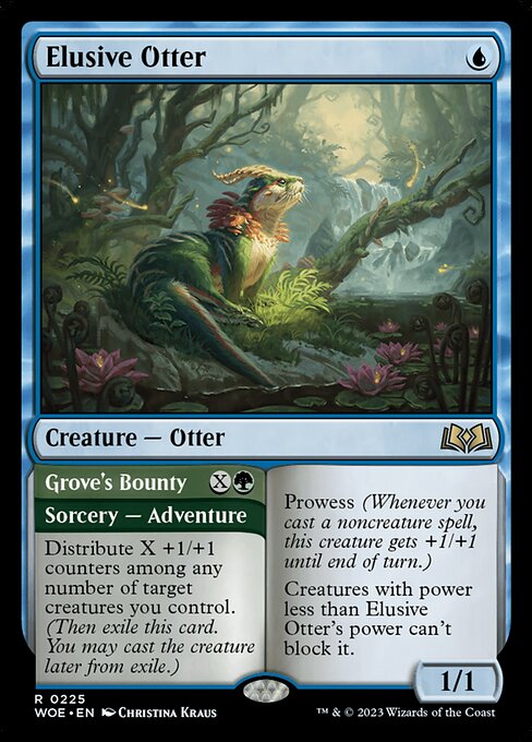 Elusive Otter // Grove's Bounty (225) [Wilds of Eldraine]