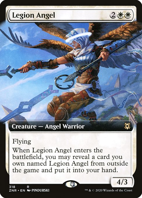 Legion Angel (318) [Zendikar Rising] [Extended Art]