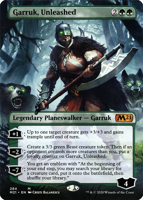 Garruk, Unleashed (284) [Core Set 2021] [Borderless]