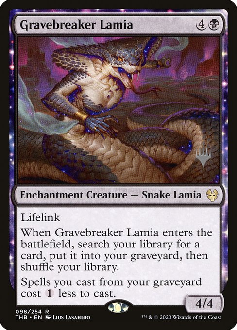 Gravebreaker Lamia (98p) [Theros Beyond Death Promos]