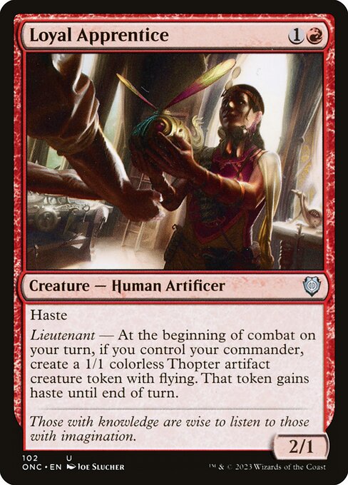 Loyal Apprentice (102) [Phyrexia: All Will Be One Commander]