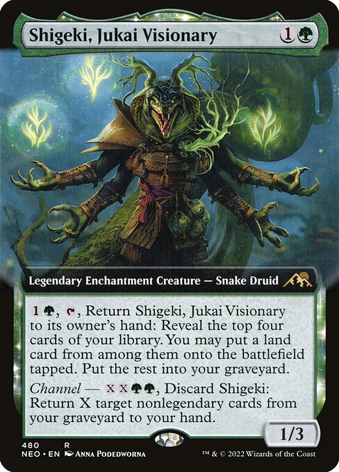 Shigeki, Jukai Visionary (480) [Kamigawa: Neon Dynasty] [Extended Art]