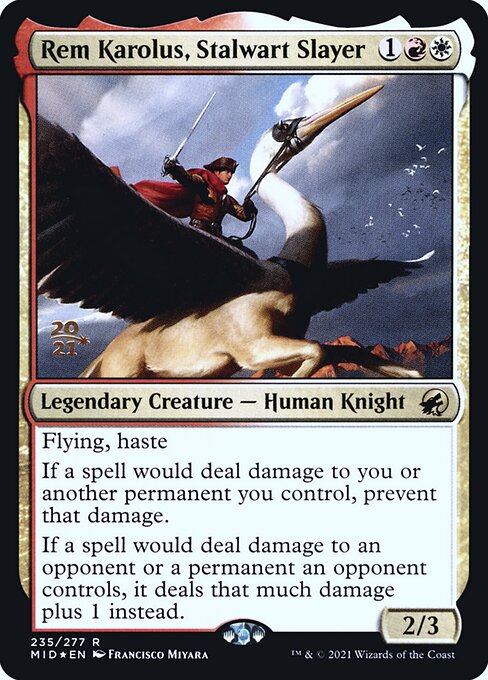 Rem Karolus, Stalwart Slayer (235s) [Innistrad: Midnight Hunt Promos]