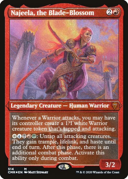Najeela, the Blade-Blossom (514) [Commander Legends] [Etched]