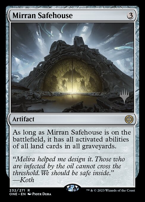 Mirran Safehouse (232p) [Phyrexia: All Will Be One Promos]