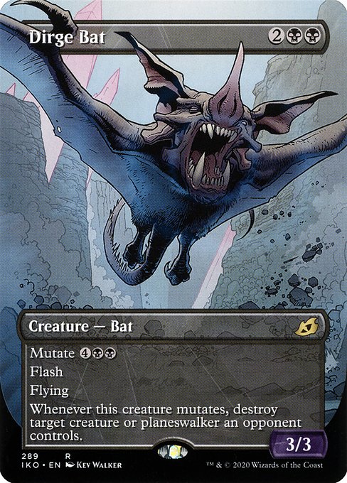 Dirge Bat (289) [Ikoria: Lair of Behemoths] [Showcase, Borderless]