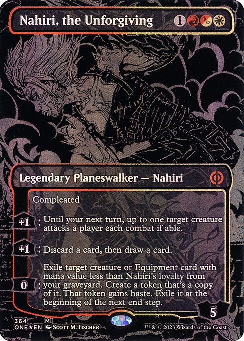 Nahiri, the Unforgiving (364) [Phyrexia: All Will Be One] [Borderless]